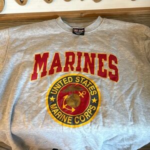 Fleece Marines Sweatshirt Unisex Medium